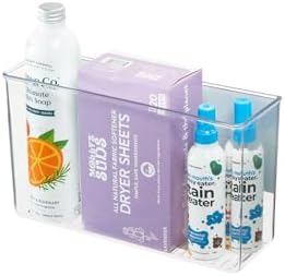 iDesign Magnetic Large Clear Plastic Organizer Bins