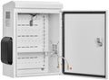 VEVOR Outdoor Electrical Box, Cold-Rolled Steel, Electrical Junction Box with Thermostat and Fan, Rain Hood, Ventilated Design, IP65 Waterproof Hinged Enclosure, Wall/Pole Mounted, 20 x 16 x 8 in