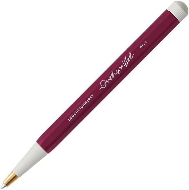 LEUCHTTURM1917 - Drehgriffel Writing Pen (Port Red) - Ballpoint Pen with Royal Blue Ink Included