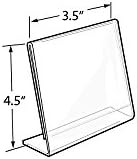 Azar Displays 112734 3.5" W x 4.5" H Vertical L-Shaped Sign Holder-10pk