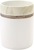 IZOD – Wastebasket, Color-Blocked Hand-Painted Resin with Marble Detail, Modern Home Decor – Perfect for Bathroom, Bedroom, Kitchen or Office (Tidal)