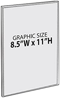 Azar Displays 129921 8.5" W x 11" H Vertical U-Frame with Magnetic Strips, 10-Pack