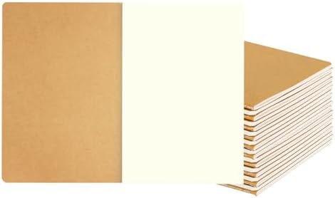 zmybcpack 24 Pack Journal Notebook Blank Sketch Notebooks for Travelers, Students, Office - Diary Notebook Subject Notebooks Planner - A5 Size, 8.26”x5.5”, 60 Blank Pages/30 Sheets