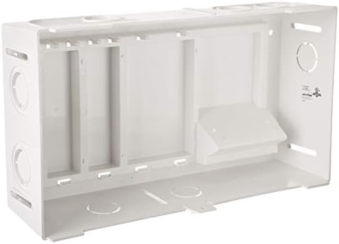 Leviton 9.01" Compact Structured Media Enclosure with Cover, White, 47605-MDU