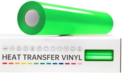 VinylRus Heat Transfer Vinyl, Neon Green, 12" x 20ft