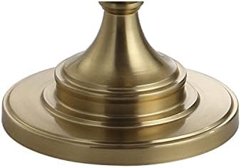 JONATHAN Y Cora 60" Metal Swing Arm Floor Lamp, Brass Gold/Clear