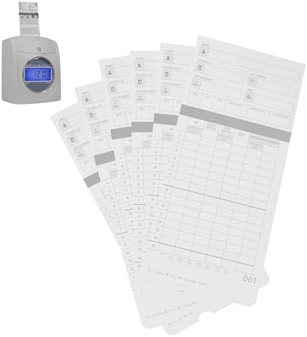 HN4000 Time Cards for Employee Time Clocks, Compatible with HN4000, HN2000, HN2500, HN4500, Card Numbers 1-50, Pre-Punched Holes, of 50 Cards, Separate Packaging (300)