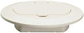 Legrand-Pass & Seymour TM1542TRLA Slater Thermoplastic Round Floor Box Cover with 15 Amp Tamper Resistant Decorator Duplex Outlet, Light Almond (1 Count)