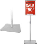 Sign Stand for Display, Weighted Iron Base Heavy Duty Signage Holder