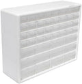 Akro-Mils 44-Drawer Plastic Storage Cabinet, 20"W x 6"D x 16"H, White