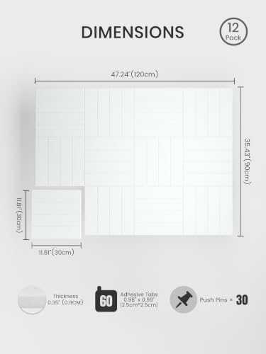 Bumusty 48" x 36" Large Cork Board Alternative, Cold White