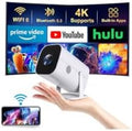 Mini Projector with Wifi and Bluetooth, Built-in Apps,Movie Projector