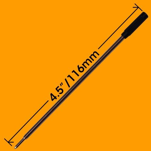 Replacement for Cross 8513 - Ballpoint Pen Refill - 6 Black