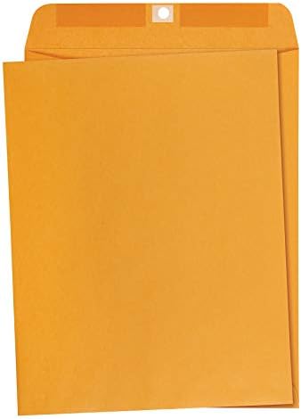 Amazon Basics Clasp Kraft Envelopes for Documents, Gummed Mailing, 10" x 13", 100-Pack