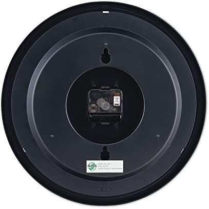 Universal Round Wall Clock, Black, 12 (11641)