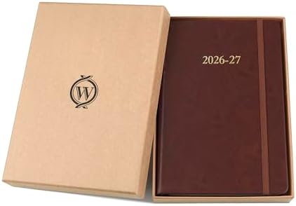 Wykeham's Executive 2026-27 Daily Journal Planner – Customization Available – Mid-Year Academic Diary – July 2026 to June 2027 (Conker, 8.5"×5.5")
