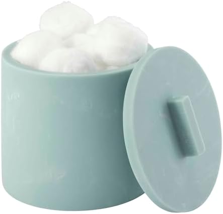 Nicole Miller - Covered Jar, Resin Countertop Accessories, Dorm Room Essentials (Kendall Collection, Oasis)