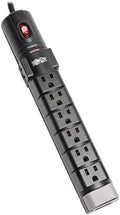 Tripp Lite 8 Outlet Surge Protector Power Strip, 6ft Cord Right Angle Plug, Tel/Modem, & $150K INSURANCE (TLP806TEL)
