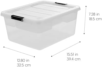 IRIS USA 6-Pack 18 Quart Clip Box with Latching Lid