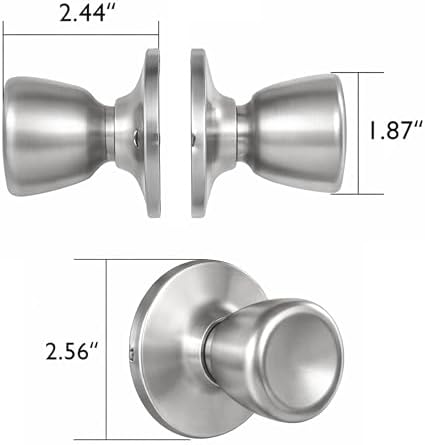 Design House Terrace Dummy Door Knob, Satin Nickel