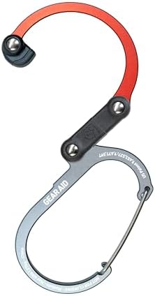 GEAR AID HEROCLIP 360° Swivel Carabiner Gear Clip and Hook (Medium) for Camping, Backpack, Suitcases and Garage Organization