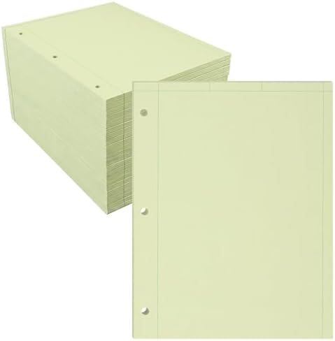 Roaring Spring Graph Ruled Engineering Pad, Engineering Graph Paper Pad, 24 Pack, 5x5 Enclosed Grid, 8.5" x 11", 100 Sheets, 3 Hole Punched, Green Tinted Sheets, Made in USA