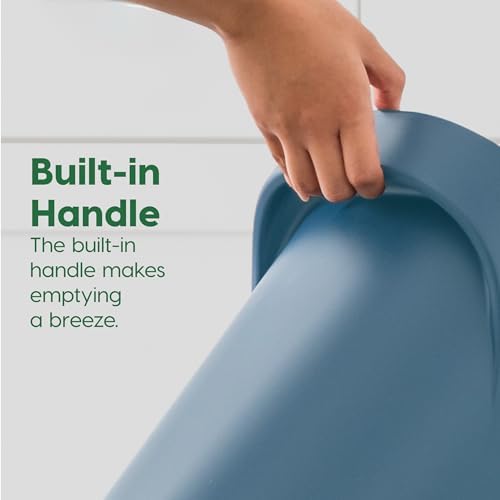 IRIS USA Small Trash Can |Made in USA| 6 Gallon/24 Qt (3-Pack) - Navy
