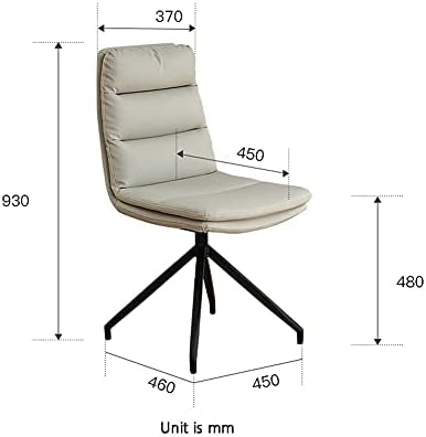Comfy Chair Modern Swivel Chair Ergonomic Office Chairs Computer Desk Chair Task Chair for Home Office Study Room Bedroom Swivel Chairs (Colour: Brown) (White)