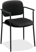 HON Scatter Guest Chair with Arms, Fabric Office Chairs, Black