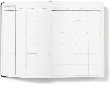 Wykeham's Executive 2026-27 Daily Journal Planner – Customization Available – Mid-Year Academic Diary – July 2026 to June 2027 (Conker, 8.5"×5.5")