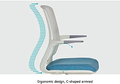 Comfy Chair Office Chair Desk Chair Ergonomic Computer Chair Swivel Chair Computer Chair for Study Room Bedroom Home Office Swivel Chairs (Colour: Blue) (Black)