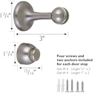 Design House Magnetic Doorstop, Satin Nickel