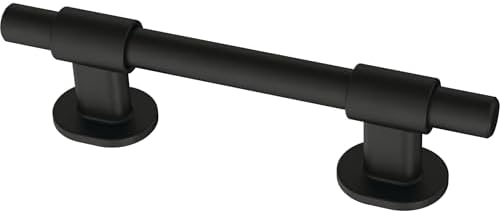 Franklin Brass 10 Pack Matte Black Cabinet Handles Adjustable Drawer Pulls for Kitchen Cabinet Knobs Dressers and Cupboards Fits 1-3/8 to 4 Inch (35–102mm) Hole Center | Adjusta-Pull™