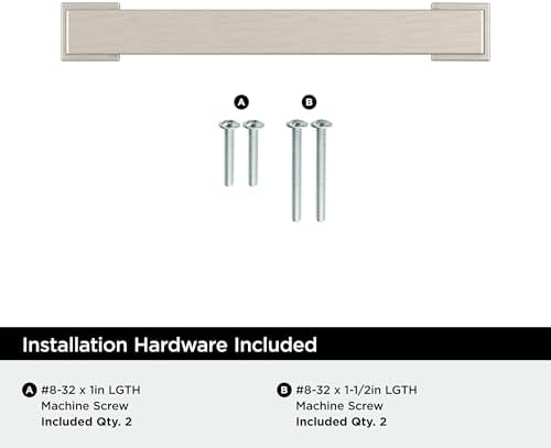 Amerock 25 Pack 3-3/4" Bridgeport Satin Nickel Drawer Pull