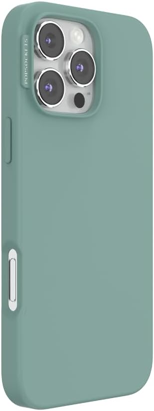 PopSockets iPhone 16 Pro Max Phone Case with MagSafe, Wireless Charging Compatible, Blue - Terquoise