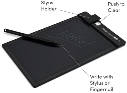 Boogie Board Basics Reusable Writing Pad - Digital Drawing Tablet, LCD Writing Pad with Instant Erase, Includes Stylus Pen
