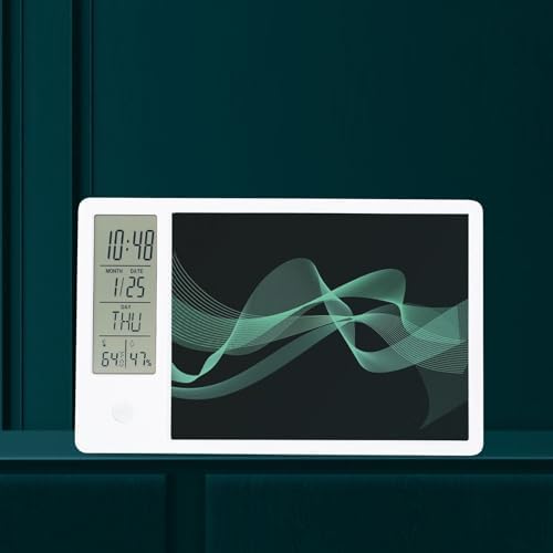 Multi Functional Electronic Writing Board with Calendar and Notepad, Lightweight LCD Handwriting Tablet for Office Use (White)
