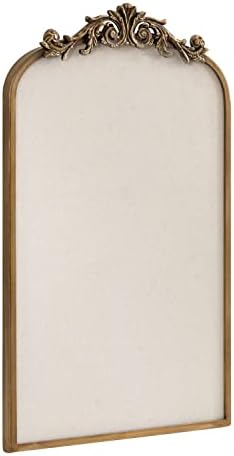 Kate and Laurel Arendahl Arch Pinboard; Gold; 19 x 31; Framed Arched Ornate Vintage Pinboard for Unique Display; Organization; and Decor Options