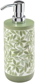 Avanti Linens - Lotion Pump/Soap Dispenser, Resin Countertop Accessories, Guest Bathroom Essentials (Stratford Collection, Green)