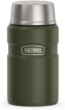 THERMOS Stainless King Vacuum-Insulated Food Jar, 24 Ounce, Matte Army Green
