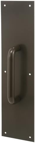 Prime-Line J 4668 4 x 16 In. Bronze Door Pull and Plate (Single Plate)