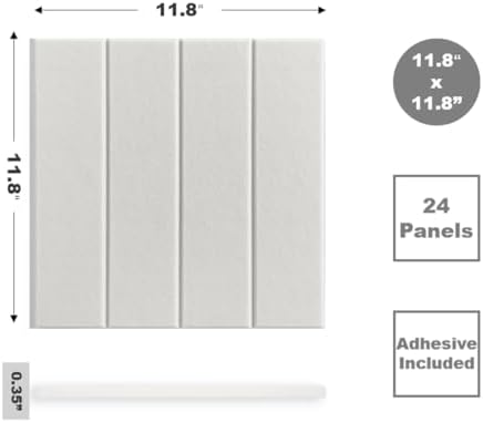 Felt Bulletin Board Tiles | Modern Cork Board Alternative | Large Cork Boards for Walls | Aesthetic Felt Wall Panels for Office & Home Decor | Pinboard & Photo Board (12-Pack) | Snow White