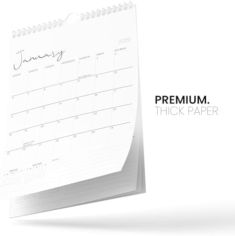 Karto Wall Calendar 2025-2026 8.5x11 in - Cursive | July 2025 to December 2026, Vertical, Boosts Productivity, Easy Monthly Planning