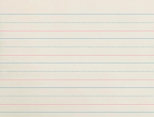 School Smart Zaner-Bloser Writing Paper, Handwriting Practice Lined Paper, Grade K Learning, 1-1/8 Inch Rule, 10-1/2 x 8 Inches, 500 Sheets (Pack of 10)