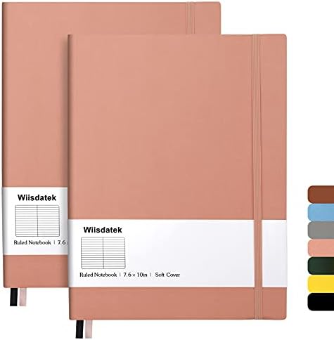 College Ruled Notebook B5, Total 376 Numbered Pages 7.6'' x 10''(PINK)