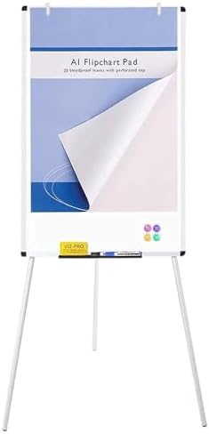 VIZ-PRO Magnetic Whiteboard Easel, 36 x 24 Inches, Portable Dry Erase Board