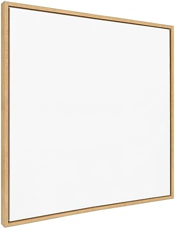 Kate and Laurel Sylvie Blank Framed Canvas Wall Art, 30x30 Natural, Modern Empty Canvas for Paint-Your-Own Art, Ready to Paint Premium Already Framed Material