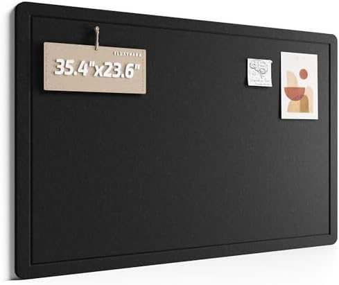 Fluxynara 35.4" x 23.6" Bulletin Board, Black