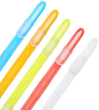 Lurrose 100pcs Plastic Document Binder Strips Double Hole File Fasteners Paper Organizers for Office School File Attaching Clips Random Color