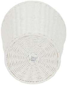 Household Essentials White Paper Rope Waste Basket Trash Bin for Bathroom, Bedroom, Office ML-7192